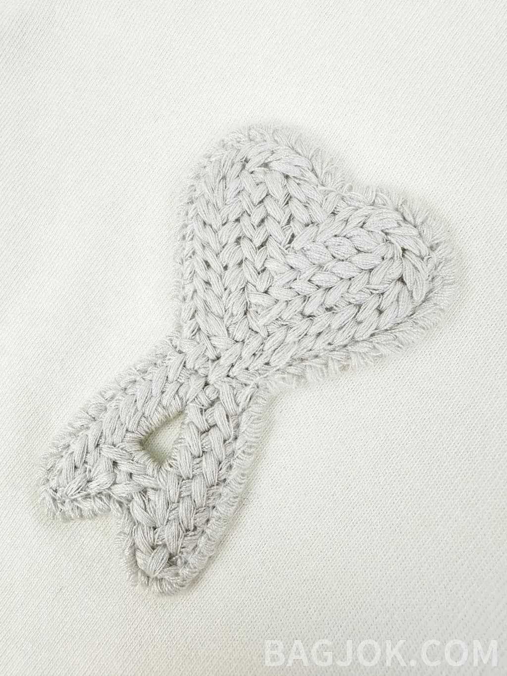 아미 아미 파리 크로셰 하트 로고 반팔 티셔츠 상세 이미지
