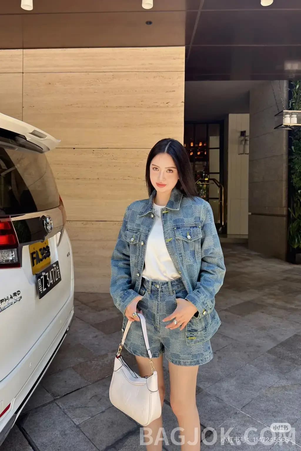 루이비통 루이비통 체크 자카드 데님 쇼츠 상세 이미지