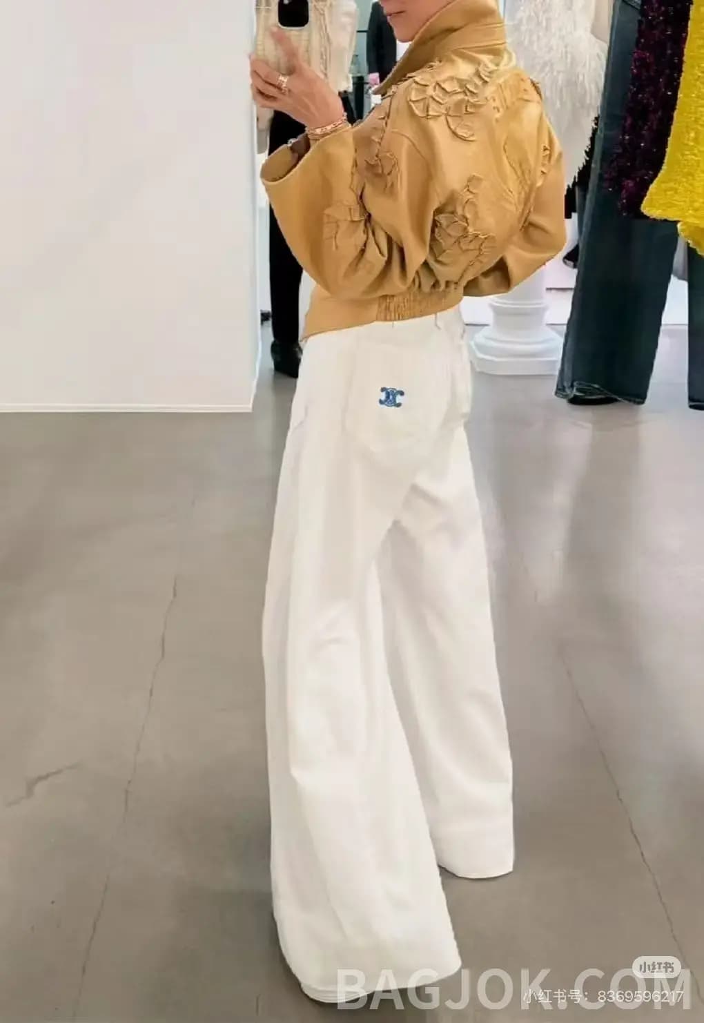 셀린느 셀린느 CC 로고 와이드 데님 팬츠 상세 이미지