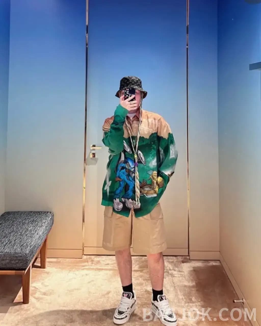 루이비통 루이비통 모노그램 자카드 카고 숏팬츠 상세 이미지