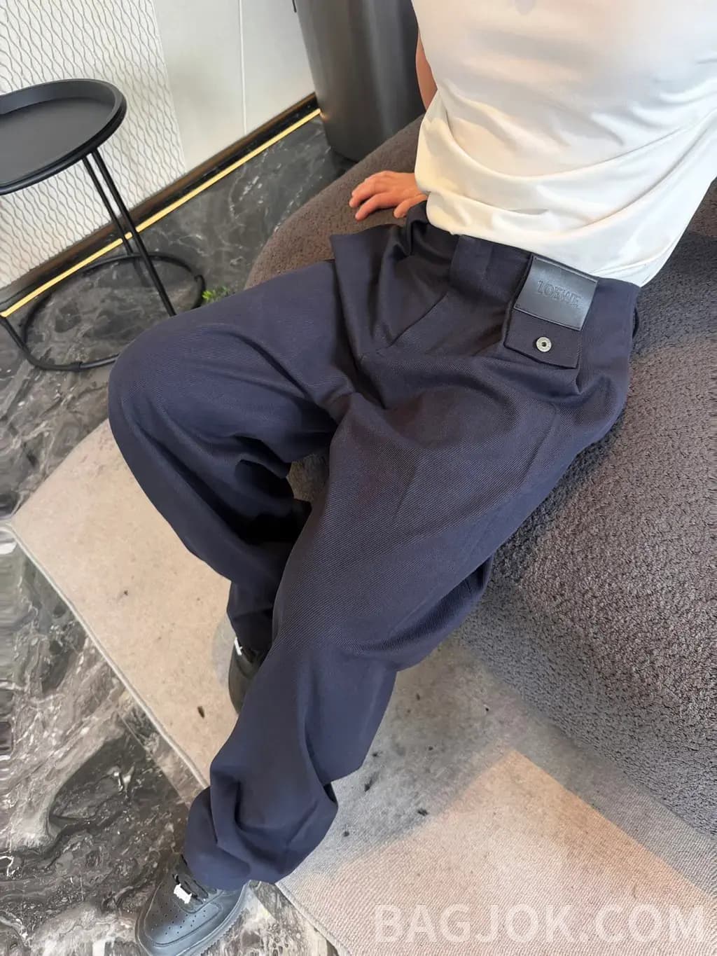 로에베 LOEWE 데님 와이드 팬츠 상세 이미지