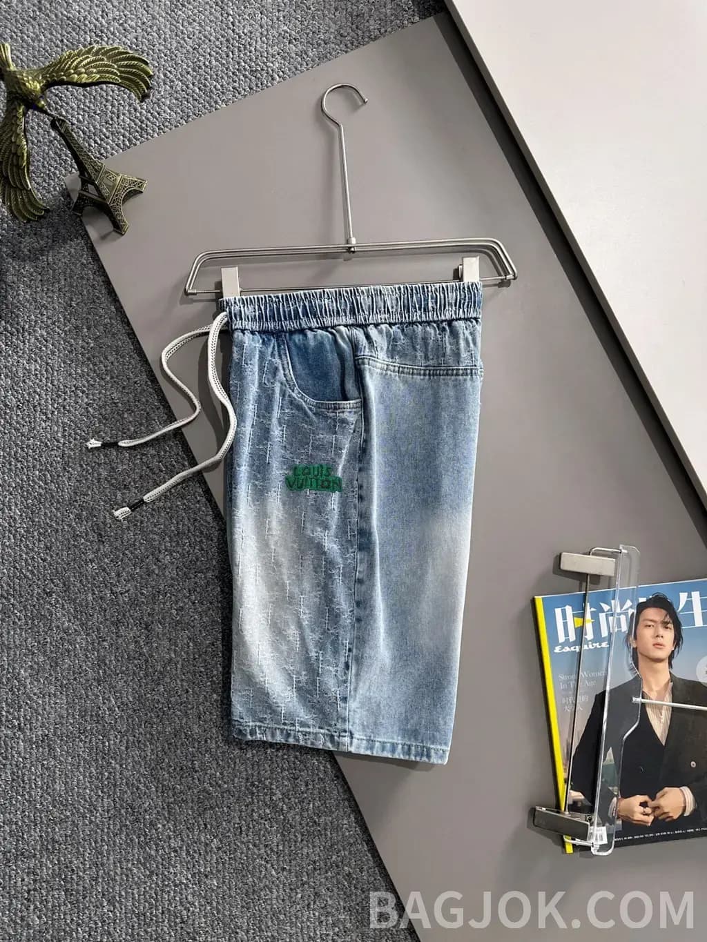 루이비통 루이비통 LV 자수 데님 숏팬츠 상세 이미지
