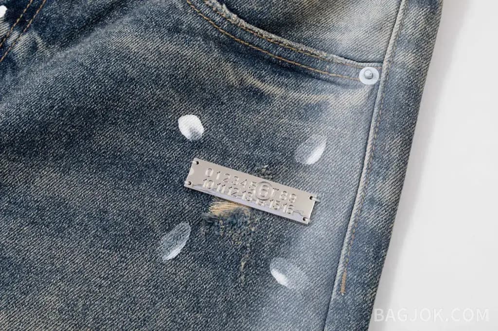 메종 마르지엘라 MAISON MARGIELA 넘버링 페인트 데님 팬츠 상세 이미지