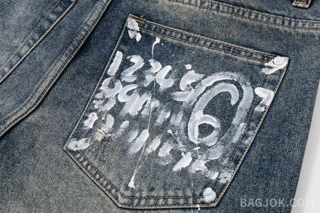 메종 마르지엘라 MAISON MARGIELA 넘버링 페인트 데님 팬츠 상세 이미지