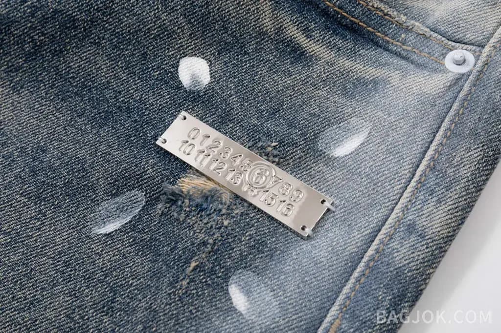 메종 마르지엘라 MAISON MARGIELA 넘버링 페인트 데님 팬츠 상세 이미지