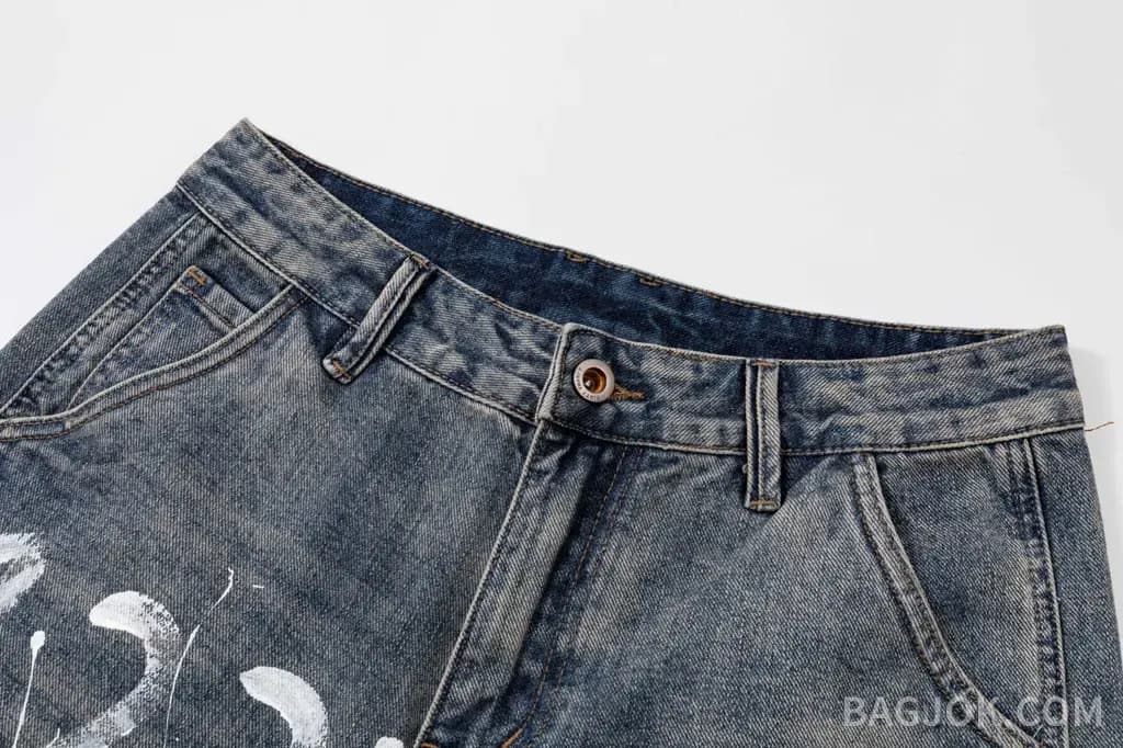 메종 마르지엘라 MAISON MARGIELA 페인트 스플래터 넘버링 데님 쇼츠 상세 이미지