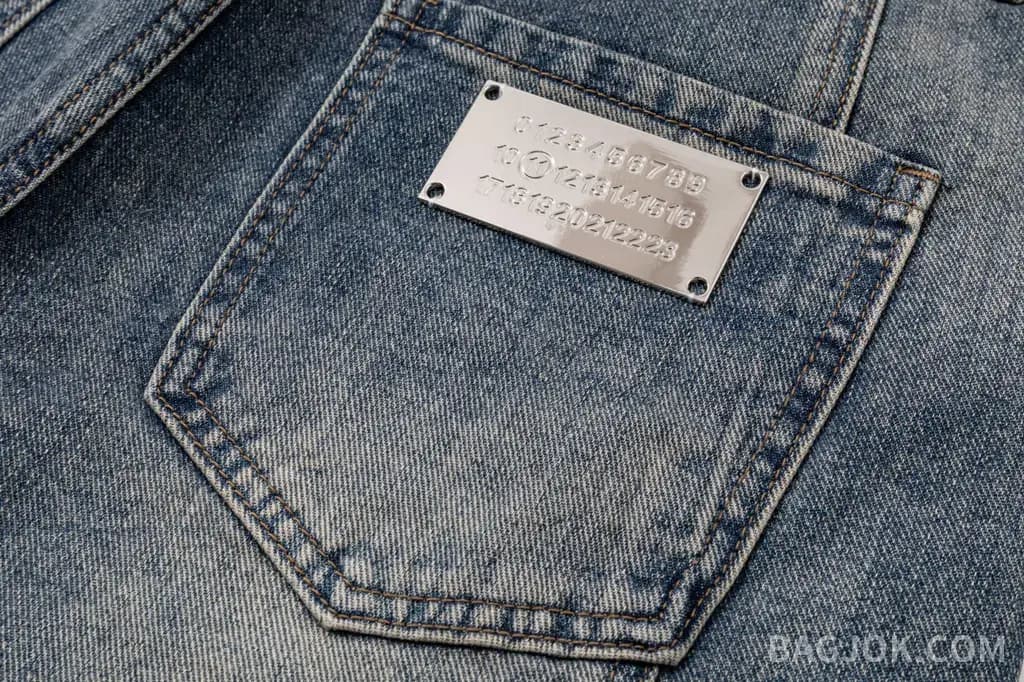 메종 마르지엘라 MAISON MARGIELA 페인트 스플래터 넘버링 데님 쇼츠 상세 이미지