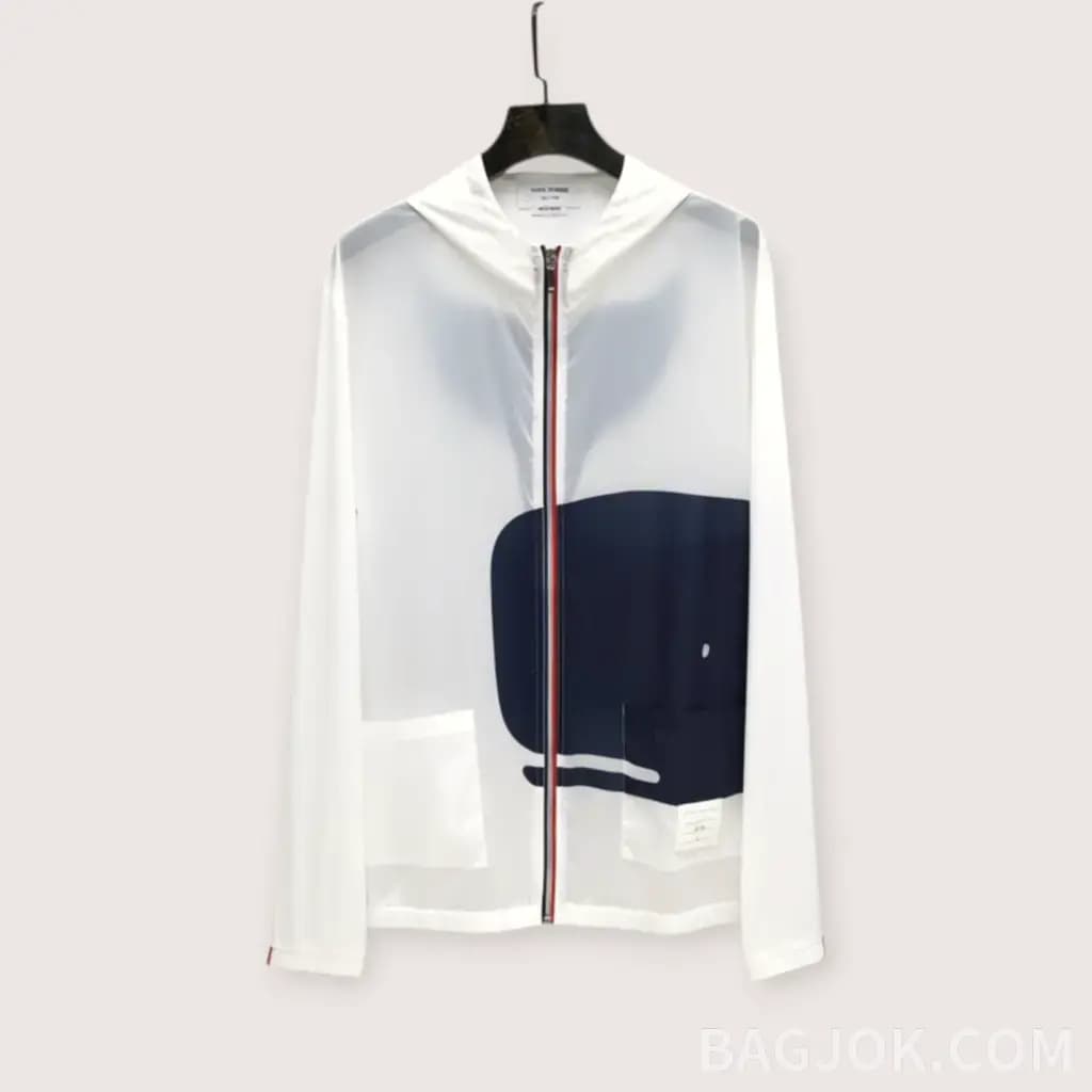 THOM BROWNE 웨일 그래픽 후드 윈드브레이커_대표이미지