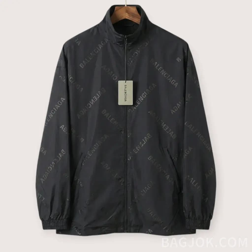 BALENCIAGA 올오버 로고 실크 자켓_대표이미지