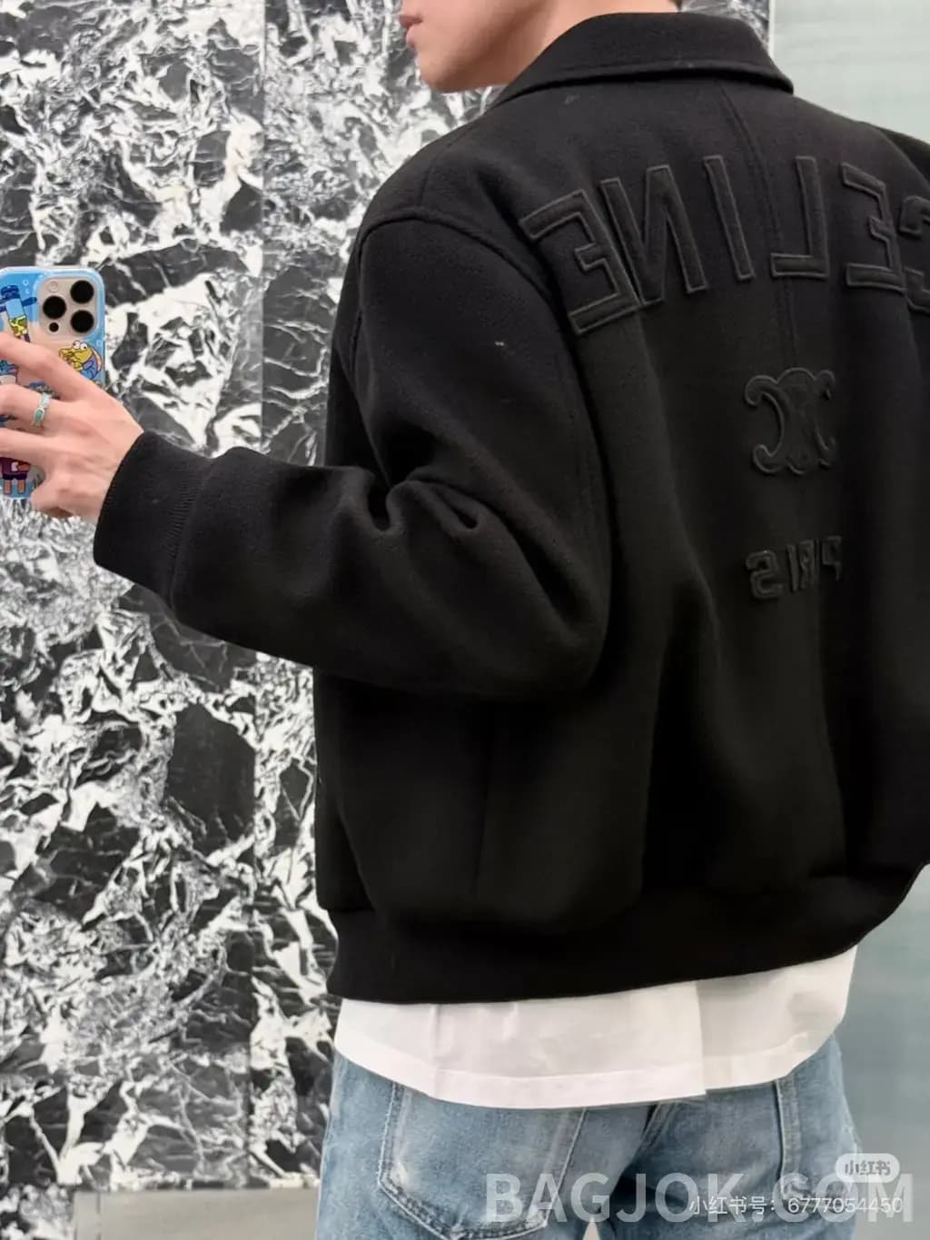 셀린느 CELINE Wool Bomber Jacket 상세 이미지