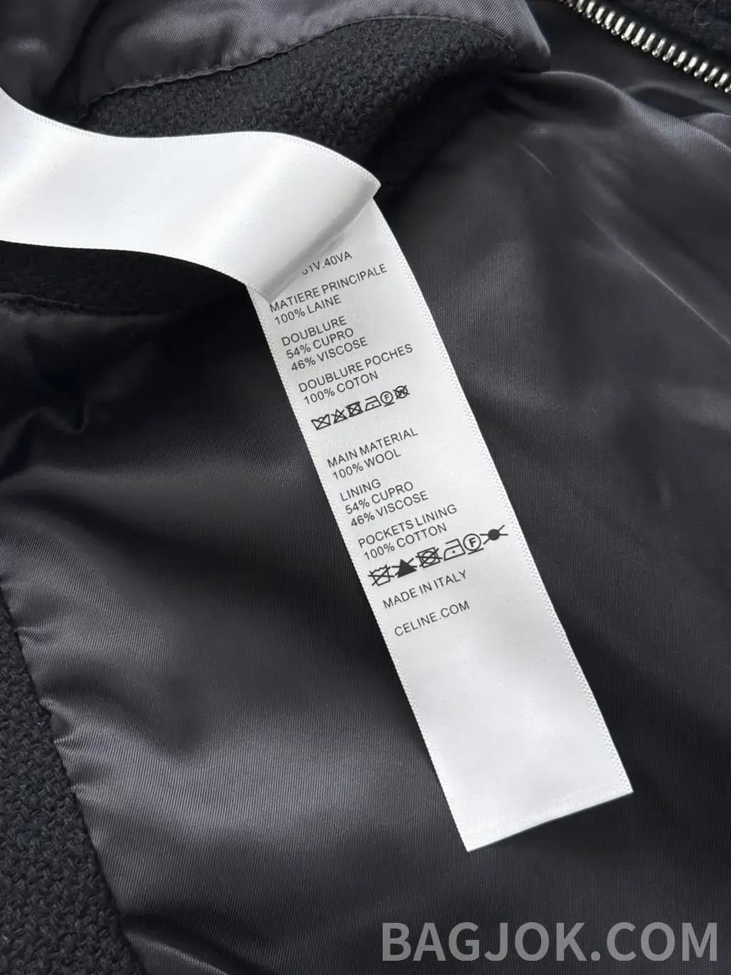 셀린느 CELINE Wool Bomber Jacket 상세 이미지