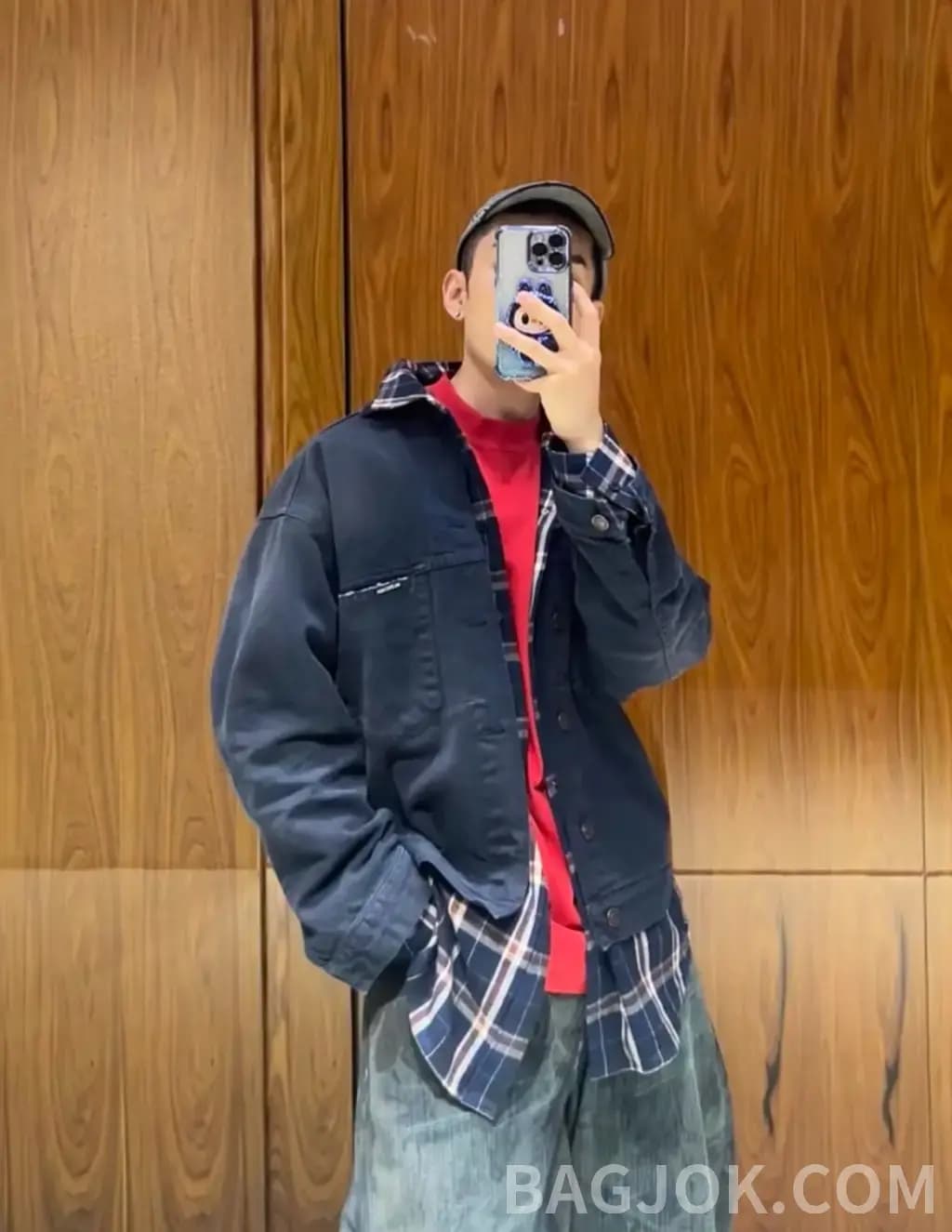 발렌시아가 BALENCIAGA 페이크 투피스 데님 자켓 상세 이미지