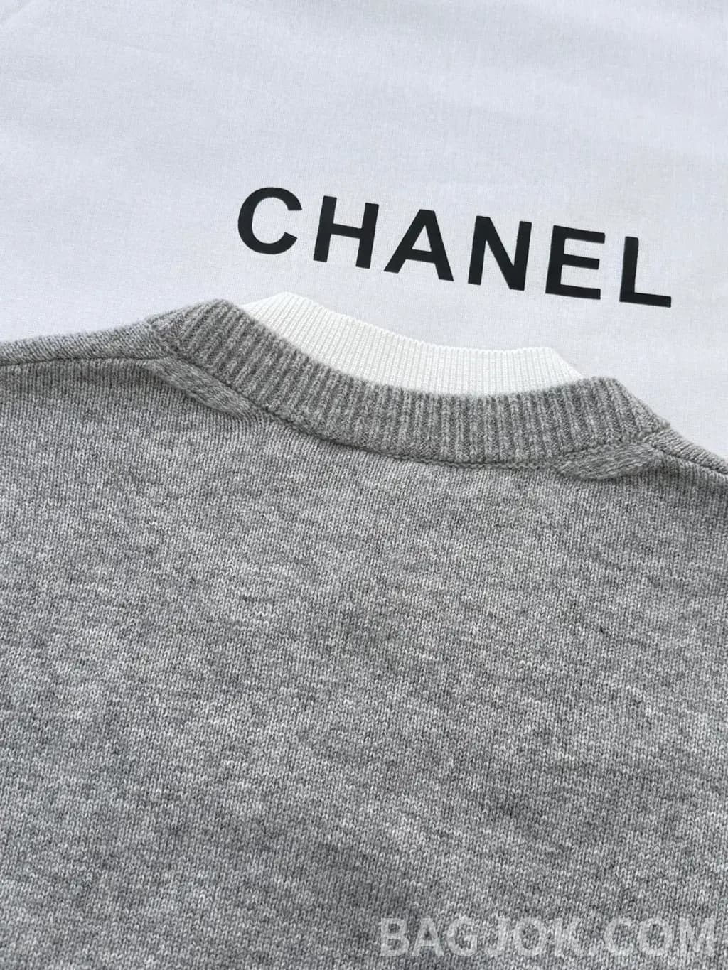 샤넬 CHANEL 울 블렌드 크롭 니트 카디건 상세 이미지