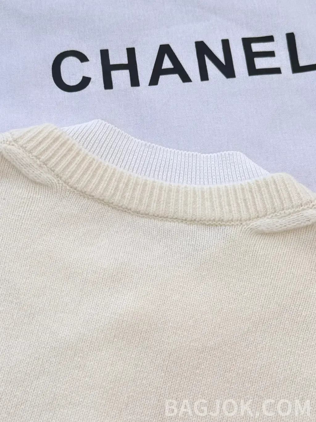 샤넬 CHANEL 울 블렌드 크롭 니트 카디건 상세 이미지