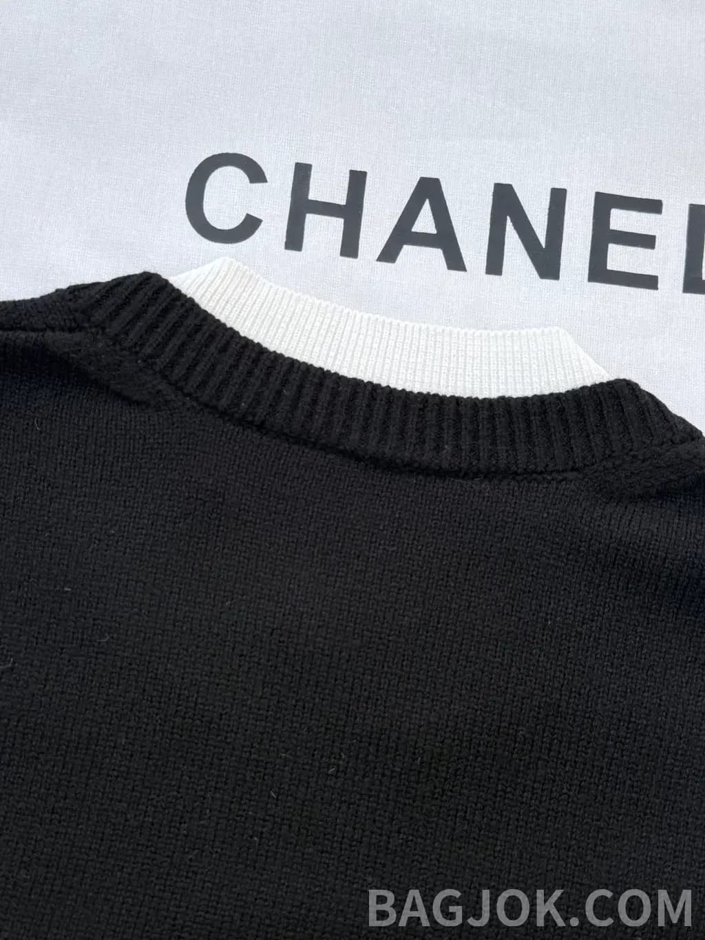 샤넬 CHANEL 울 블렌드 크롭 니트 카디건 상세 이미지