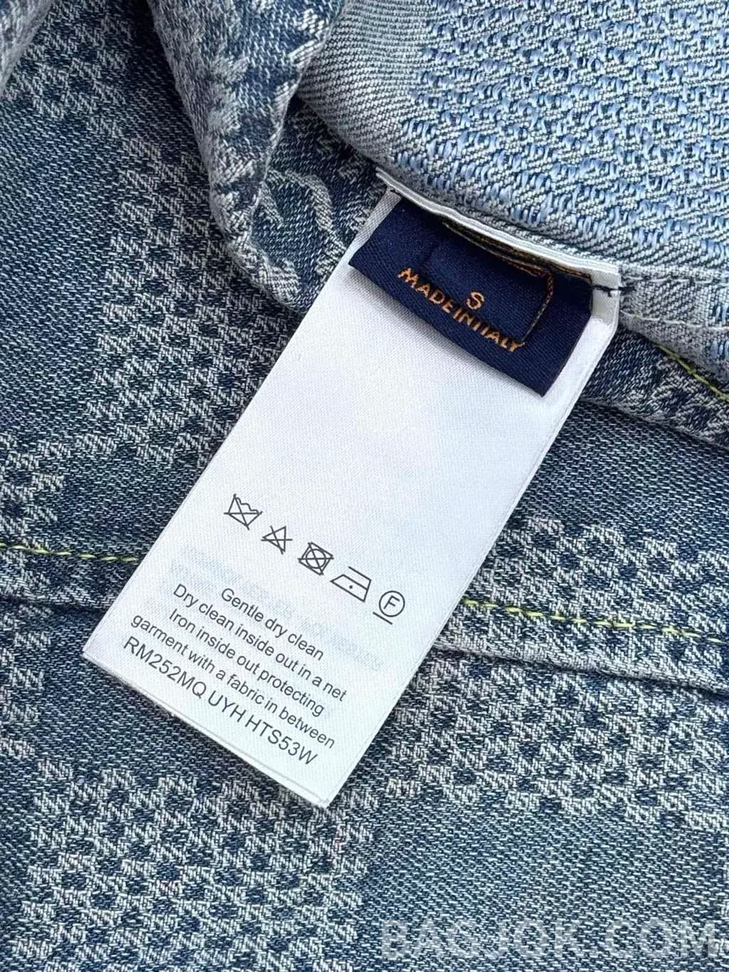 루이비통 LOUIS VUITTON 체크 패턴 데님 셔츠 상세 이미지