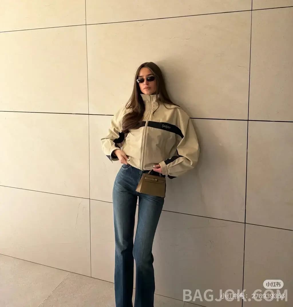 생로랑 SAINT LAURENT 컬러 블록 스트라이프 집업 자켓 상세 이미지
