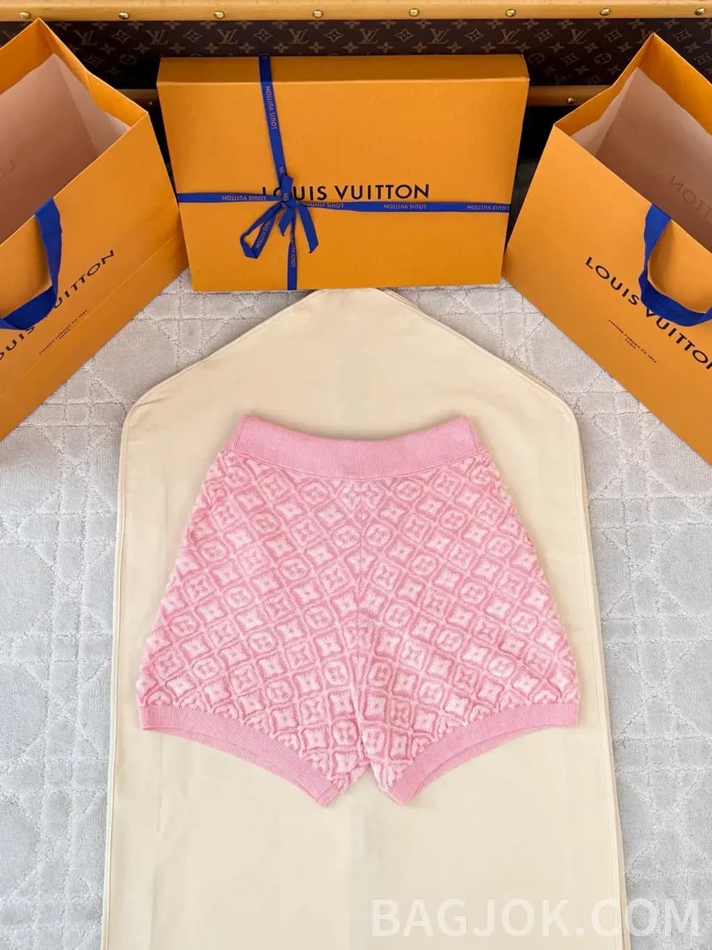 루이비통 LOUIS VUITTON 모노그램 자카드 니트 숏팬츠 상세 이미지