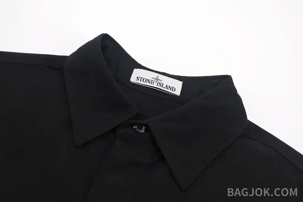 스톤아일랜드 STONE ISLAND 컴퍼스 로고 워크웨어 쇼츠leeve 셔츠 상세 이미지