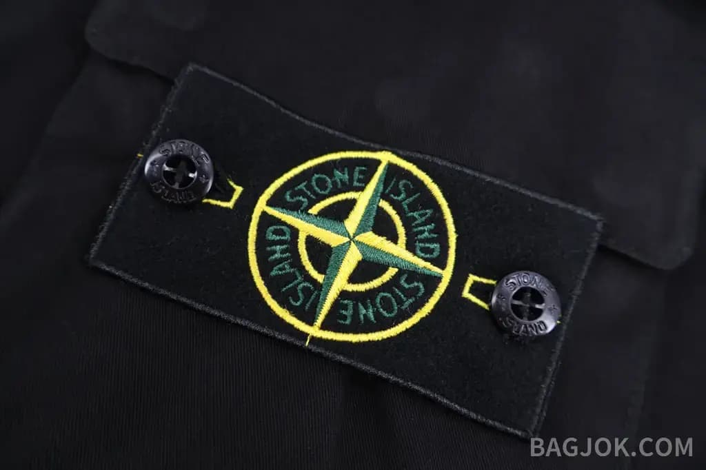 스톤아일랜드 STONE ISLAND 컴퍼스 로고 워크웨어 쇼츠leeve 셔츠 상세 이미지