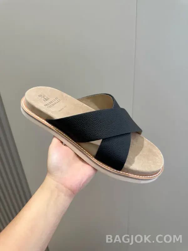 보스넬로쿠치넬리 보스넬로 쿠치넬리 크로스 스트랩 슬리퍼 상세 이미지